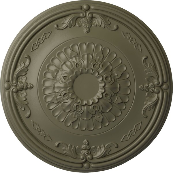 Ekena Millwork Athens Ceiling Medallion (Fits Canopies up to 3 5/8"), 26 1/4"OD x 3 1/4"P, Spartan Stone CM27ATSSF - main